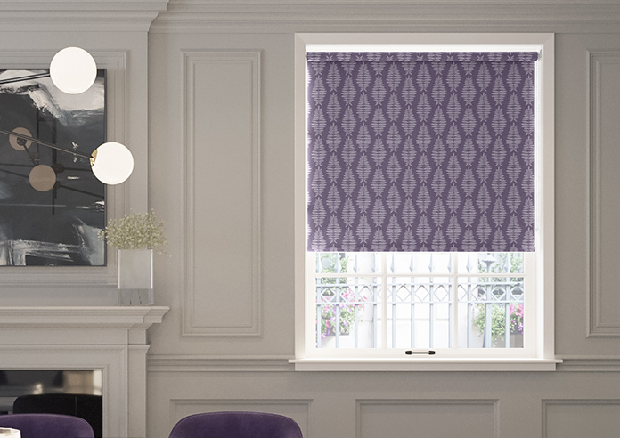 Fern Leaves, Berry - Twist&Fit Roller Blind - Image 3